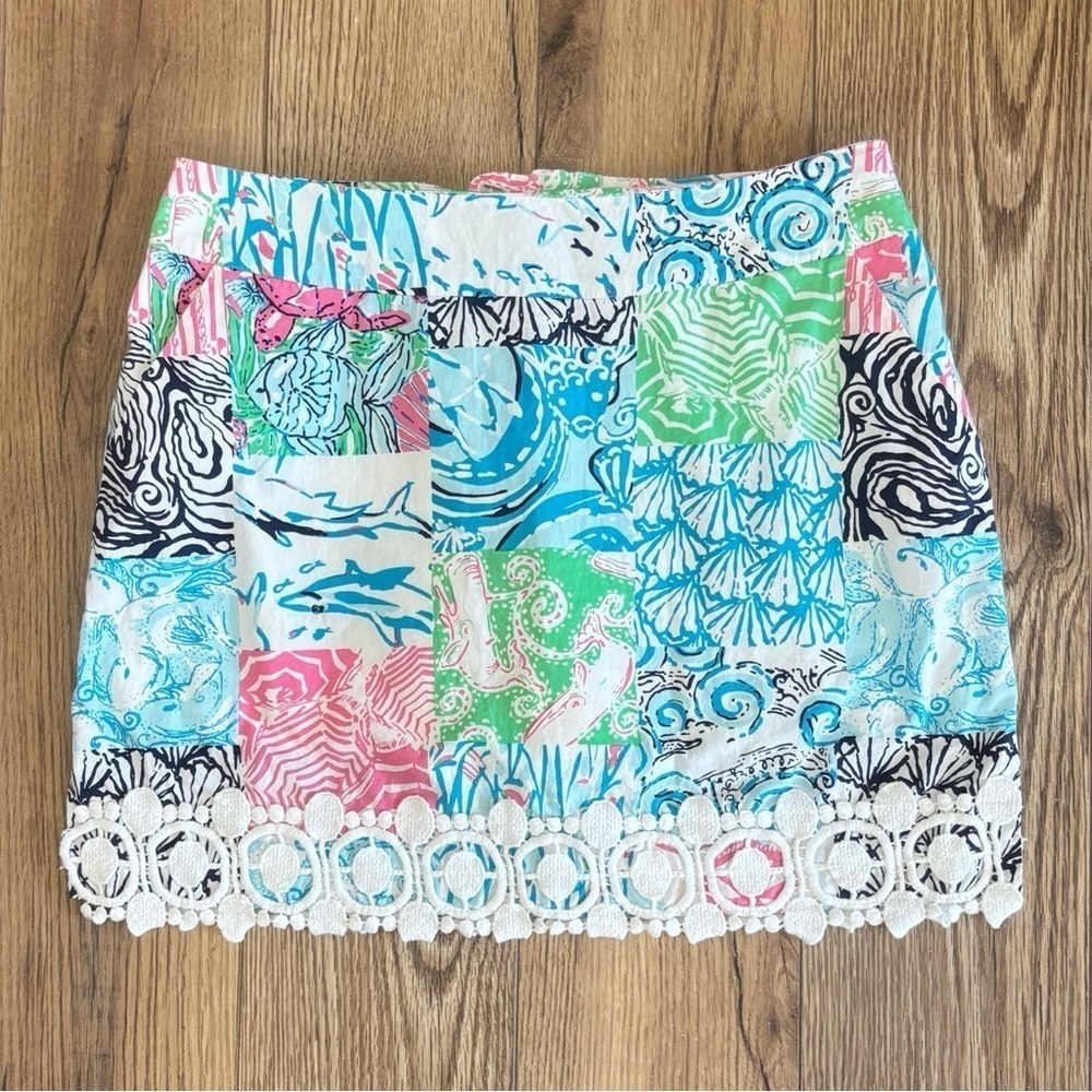 Lilly Pulitzer Women's Marigold Skort In Oysterville Patchwork Size 0